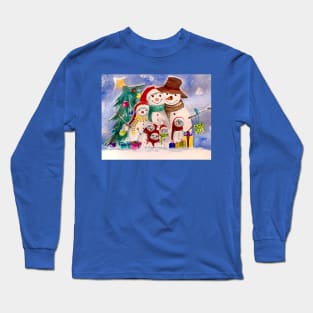 Snowman family 2 Long Sleeve T-Shirt